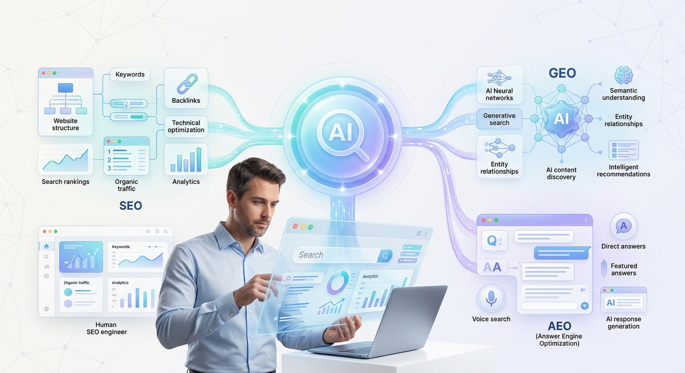 SEO, GEO and AEO: The Latest Search Trends Every Website Needs in 2026
